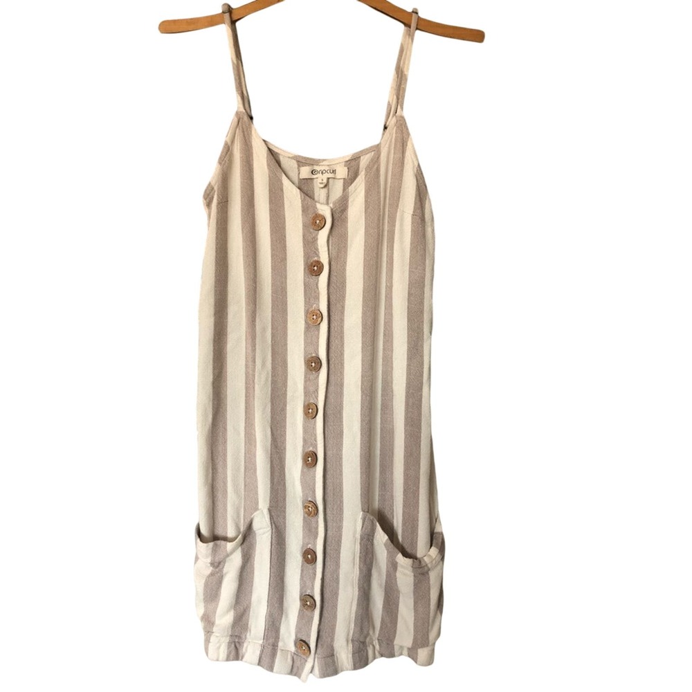 Rip Curl Taupe Ashmore Mini Dress Size S
